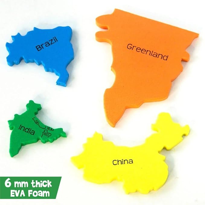 Mapology World- World Map and Its Countries- Learning Aid & Educational Toy- Jigsaw Puzzle- for Kids Age 4 and Above (Mapology World)
