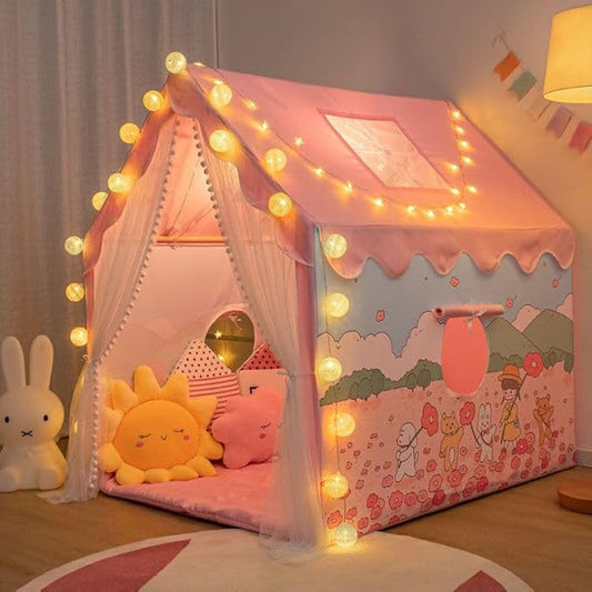 Colorfull and Extremely Light Weight Indoor and Outdoor Kids Play Tent House for 10 Year Old Girls and Boys Childrens, Multi, Tent House Theme (P CITY)