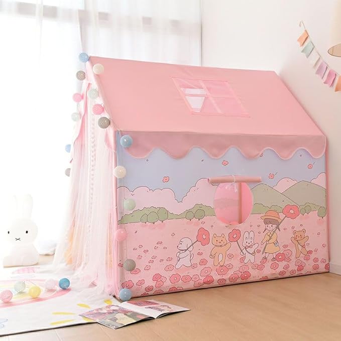 Colorfull and Extremely Light Weight Indoor and Outdoor Kids Play Tent House for 10 Year Old Girls and Boys Childrens, Multi, Tent House Theme (P CITY)