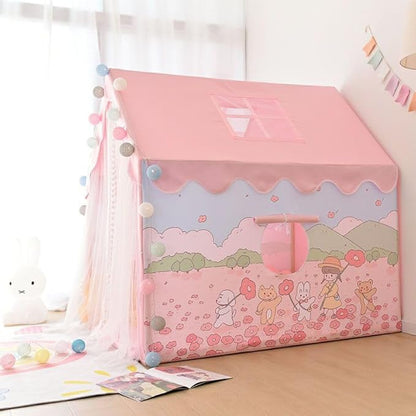 Colorfull and Extremely Light Weight Indoor and Outdoor Kids Play Tent House for 10 Year Old Girls and Boys Childrens, Multi, Tent House Theme (P CITY)