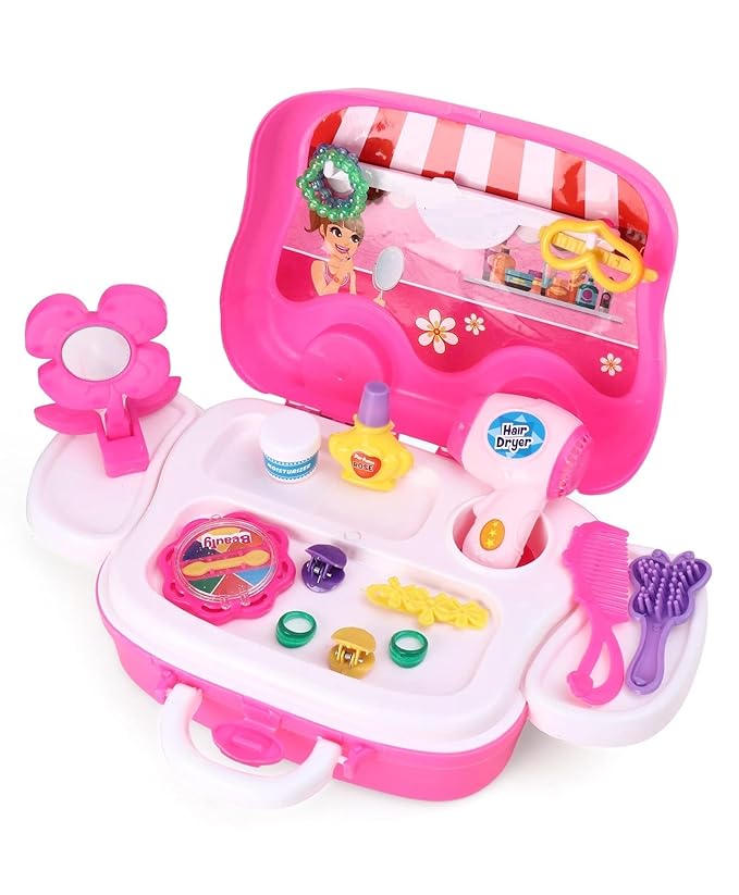 FunBlast Pretend Play Cosmetic & Makeup Toy for Kids Girls Beauty Salon Toys for Kids - (Pack of 16 Pcs) - Made in India