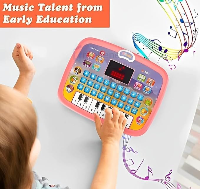 WINKY WONDER Learning Educational Computer Kids Piano Laptop with Led Screen & Music | Fun Activities Toy Computer Tablet for Kids Toddlers 1 2 3 4 5 6 + Year Old Boy and Girls, Multicolor