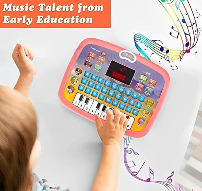WINKY WONDER Learning Educational Computer Kids Piano Laptop with Led Screen & Music | Fun Activities Toy Computer Tablet for Kids Toddlers 1 2 3 4 5 6 + Year Old Boy and Girls, Multicolor